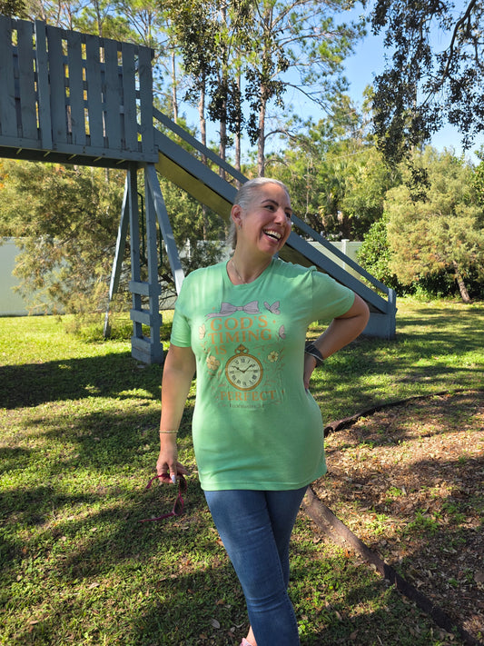 “God’s Timing Is Perfect” – Ecclesiastes 3:1 Tee “God’s Timing Is Perfect” – Ecclesiastes 3:1 Tee