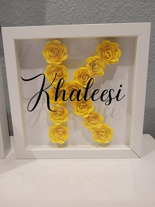 Custom Letter Initial Flower Box